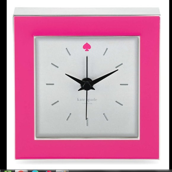 kate spade Other - New Kate Spade Cross Pointe Hot Pink Enamel Clock